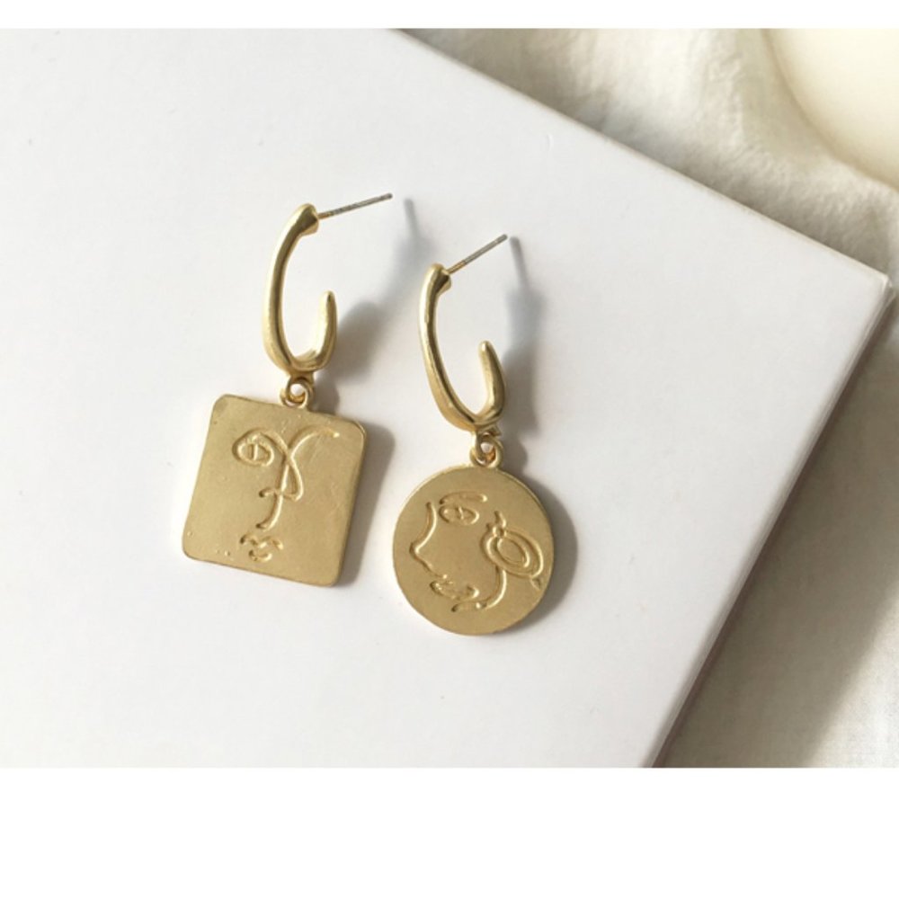 💙Art Face Charm Earrings - Picture 7 of 8